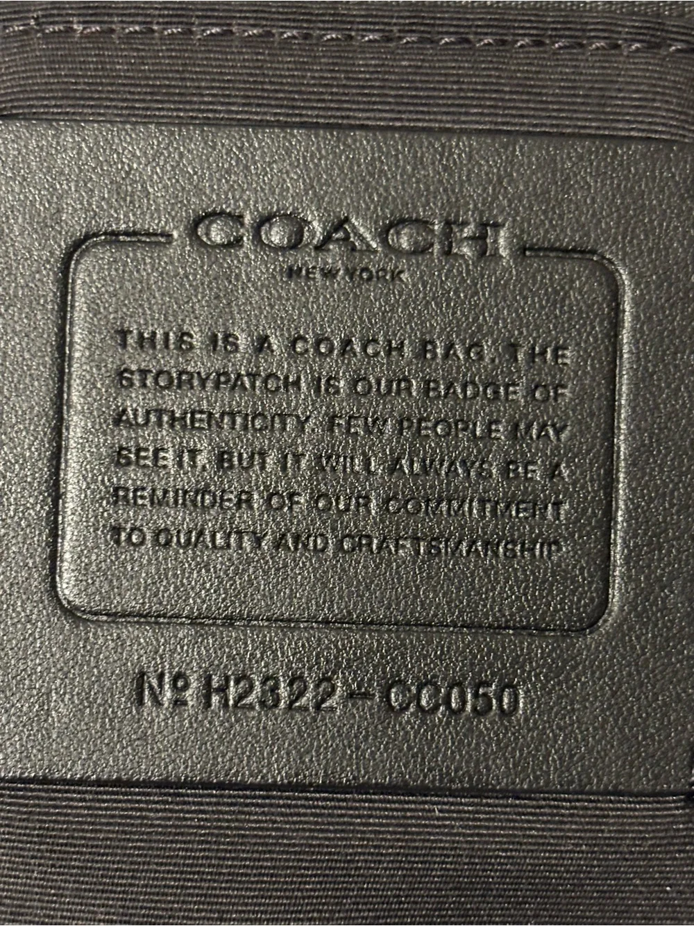 Coach Black Leather Tote with Tan Leather Tag